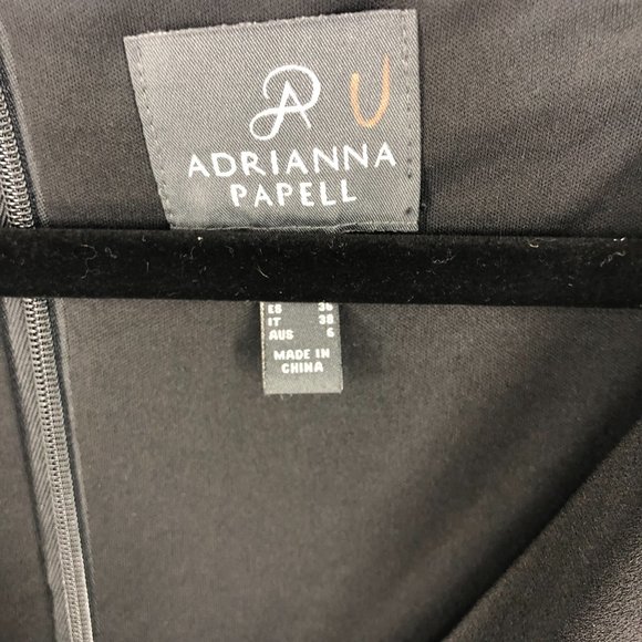 Adrianna Papell Draped Crepe Black Jumper Jumpsuit Size 4 NWT - Picture 7 of 10